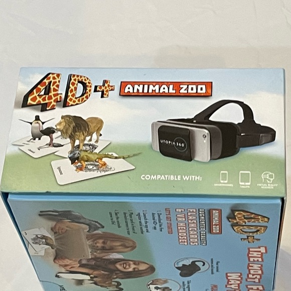 4D+ Augmented Reality Flashcards & VR Headset Animal Zoo Stem Based Education - Picture 6 of 7
